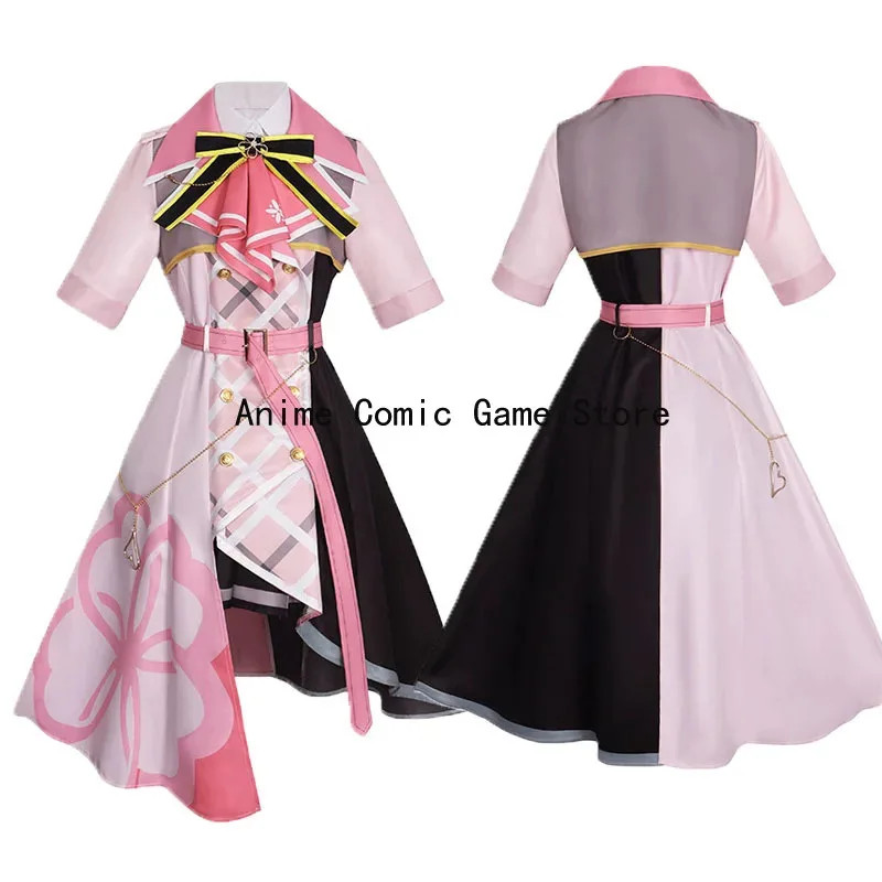 Yoisaki Kanade Pjsk أزياء تنكرية شعر مستعار أنيمي مشروع Sekai الملونة المرحلة تأثيري ملابس حفلات الهالوين للنساء