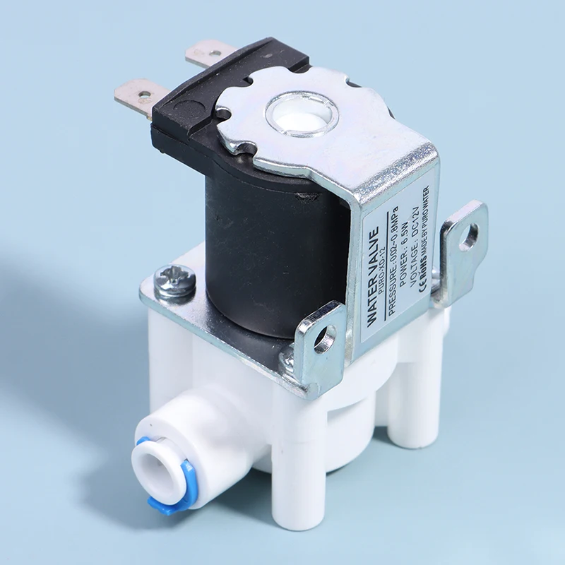 Inlet Solenoid Valve 12V/24V Pure Water Machine, Water Purifier, Reverse Osmosis 2-point Quick Connect Valve Switch 1PC