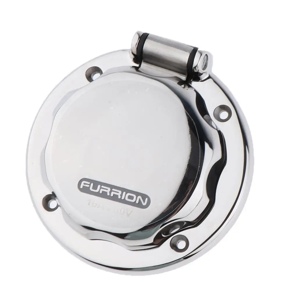 Acero inoxidable del enchufe eléctrico masculino del zócalo de corriente de la costa marina de 16A 250V