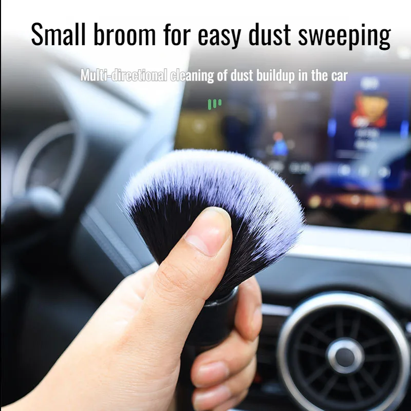 Car Cleaning Brush Car Interior Cleaning Brush Animal Fiber Super Soft Fine Detail Car Beauty Brush