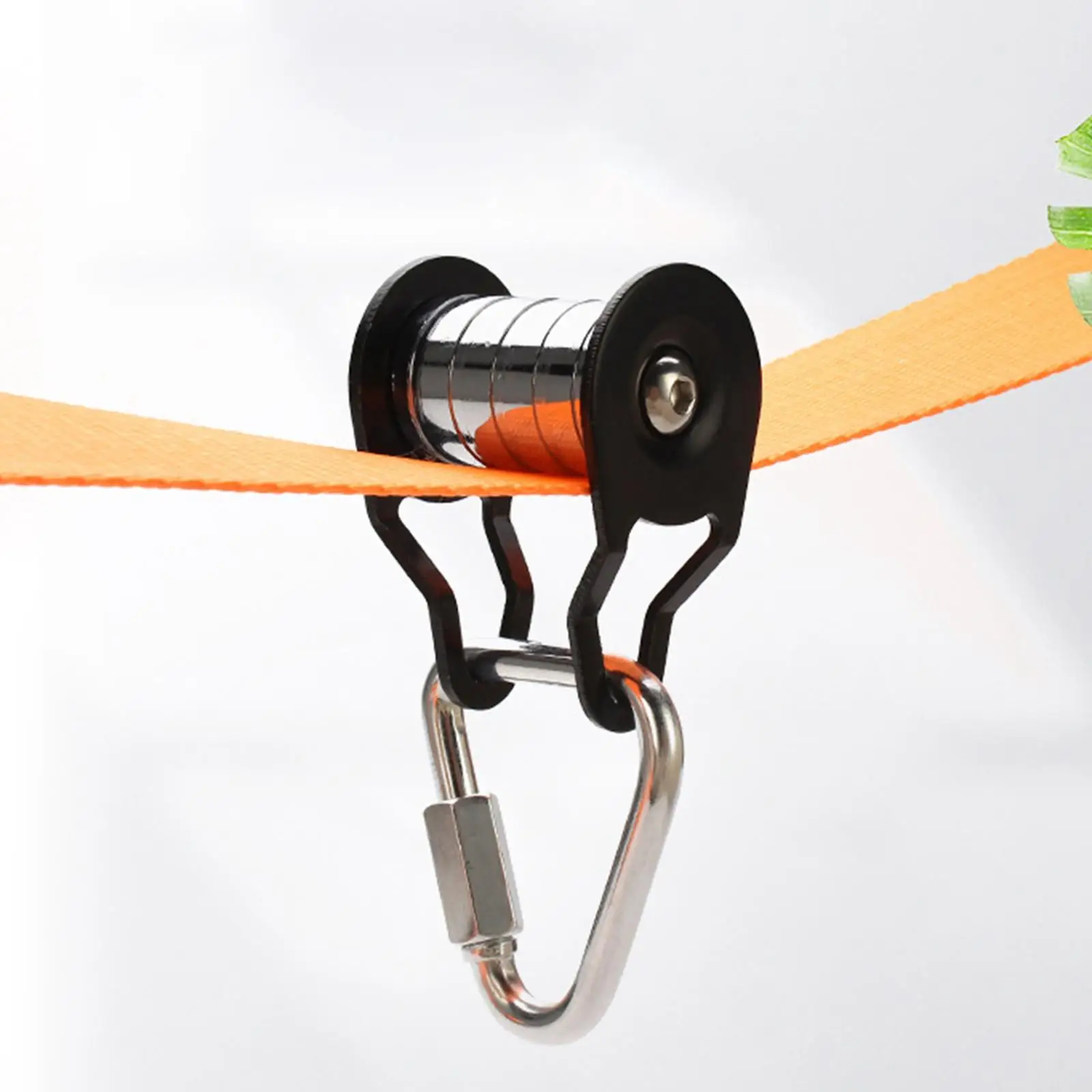 Slackline Pulley Zipline Maximum Load 110lb/50kg Sports Turn Slacklines into Ziplines Zip Line Kit for Children Trainer Lawn