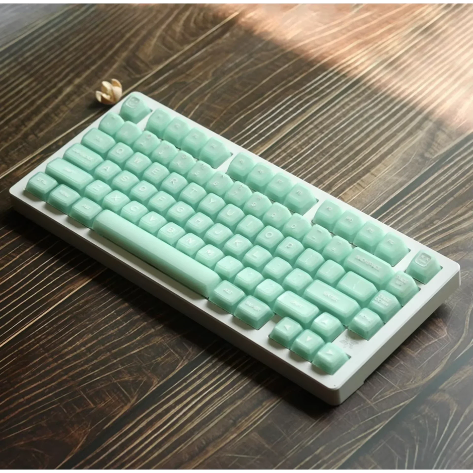 140 Keys Translucent Keycaps ABS Jelly Celadon Alabaster SA Height Keycaps for MX Switch Gamer Keyboards