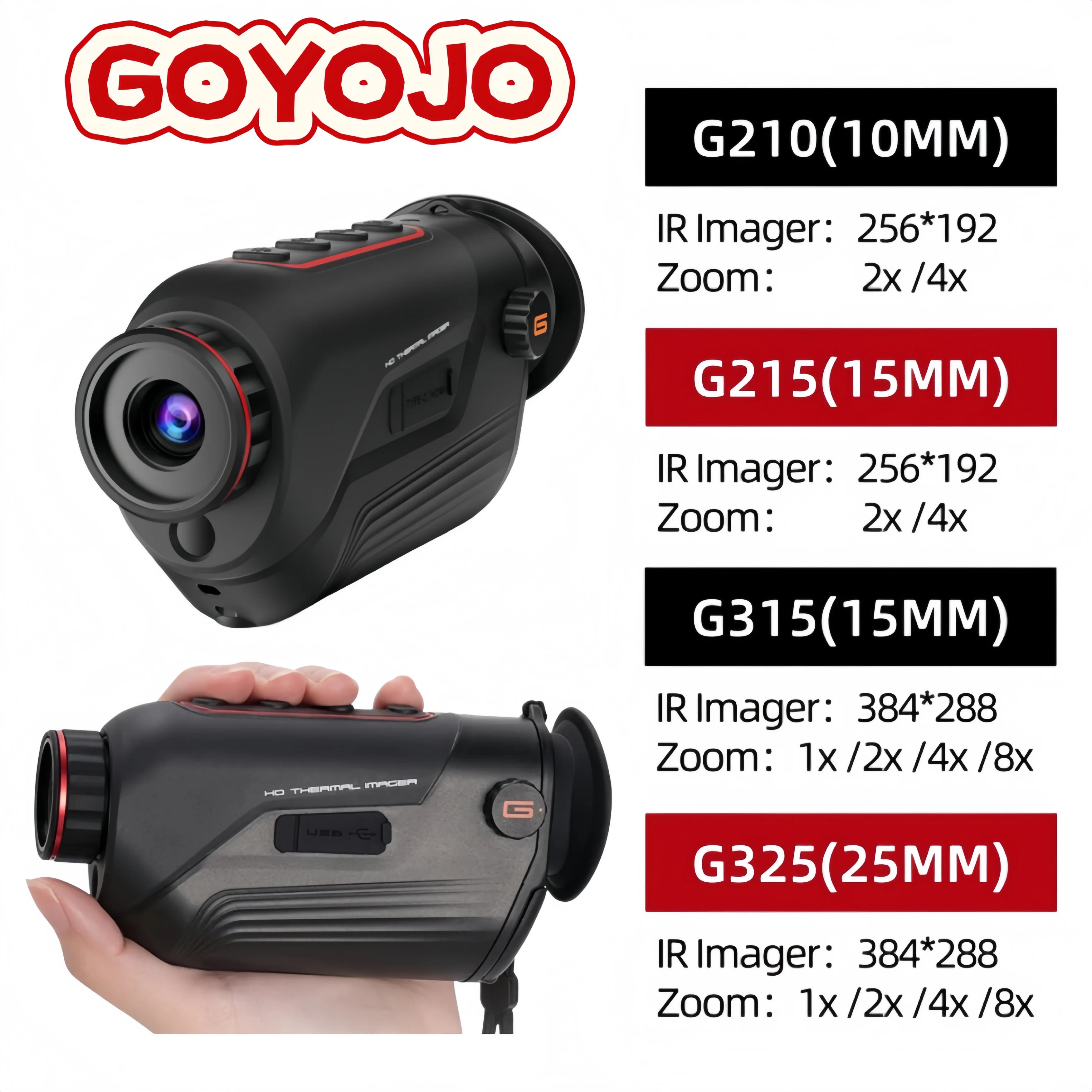Infrared Thermal Monocular 50Hz - G210 /G215 Thermal Monocular 256X192px Imaging