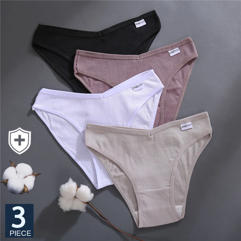 

3Pcs/Set M-4XL Cotton Panties Female Underpants Sexy Panties for Women Briefs Underwear Plus Size Pantys Lingerie 3PCS/Set