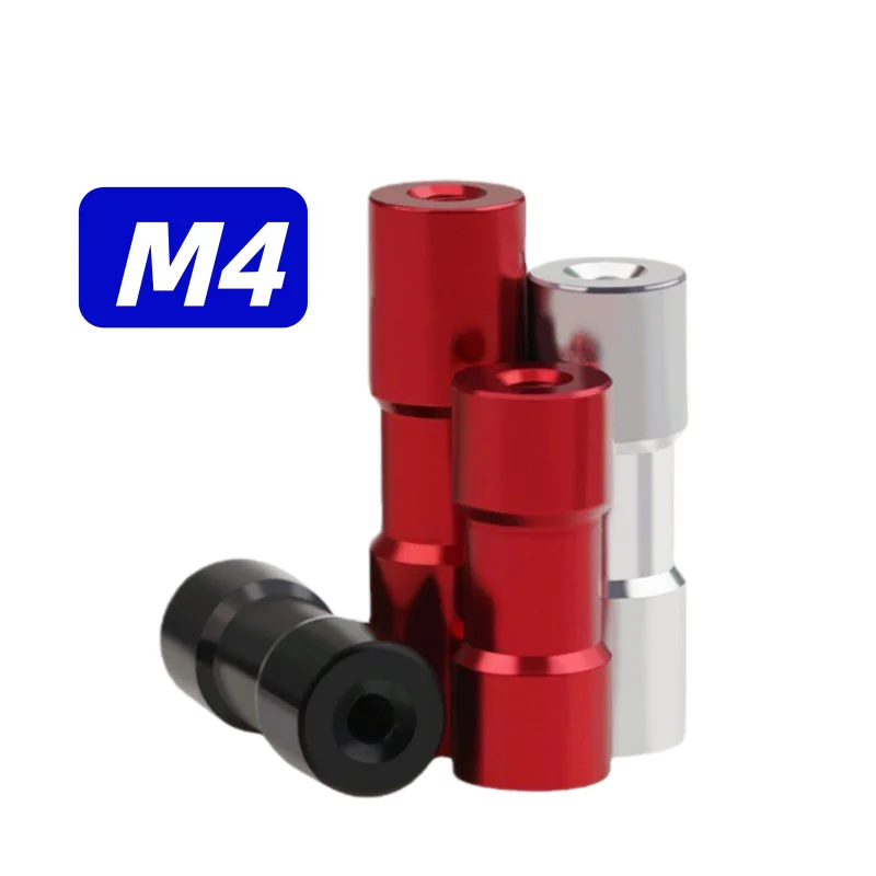 1PC M4 Female to Female Round Aluminum Standoff Spacer Long Nut Coupling Rod Isolation Column OD 10mm Length 20mm-60mm