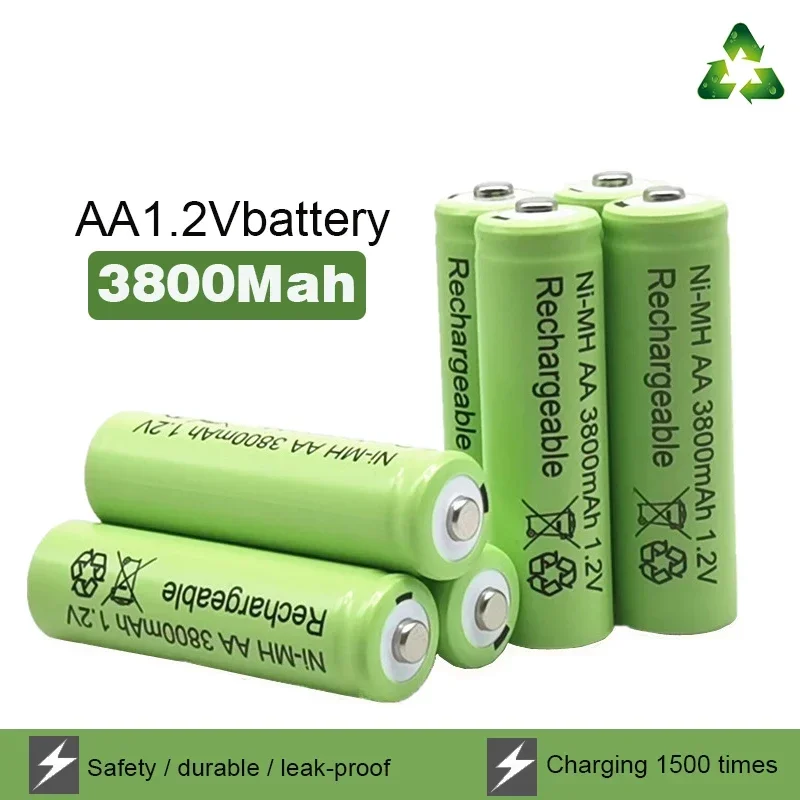 3800mAh AA 1.2V Battery Ni-MH Rechargeable Battery for Toy Remote Control Rechargeable Batteries AA 1.2v 3800mah Battery