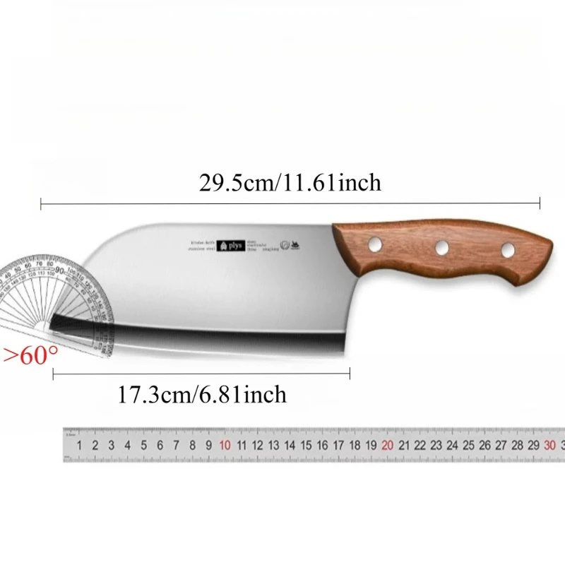 PLYS Lightweight Kitchen Knife Stainless Steel Household Small Kitchen Knife Chef Special Sharp Slicing Knife