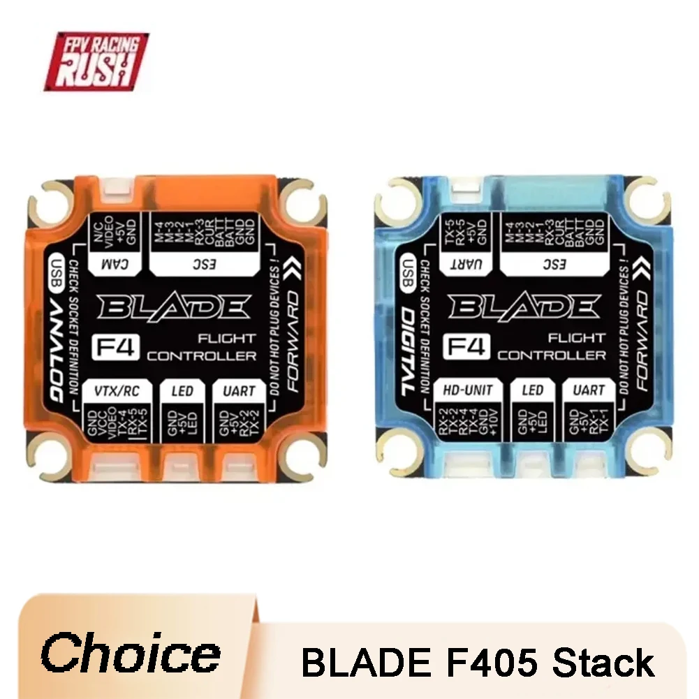 

Контроллер полета RUSHFPV RUSH BLADE F405 Stack F405 с 50A Sport F4 ESC 128K для FPV Фристайл Дрон Аксессуары RC