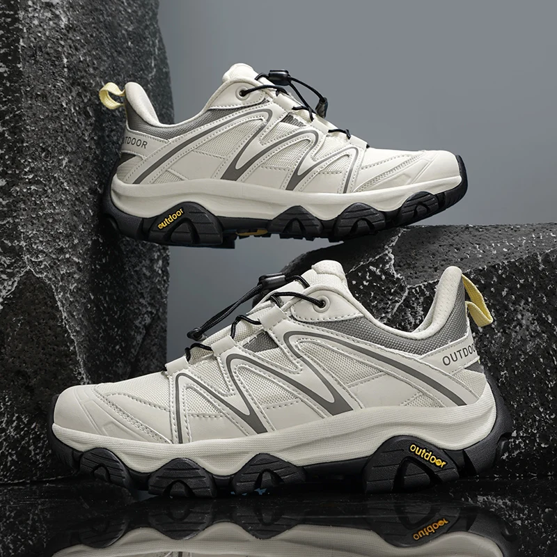 メンズ&レディース用ハイキングシューズ、通気性に優れたアウト - Anti Slip Trail Running Sneakers のレビューと価格