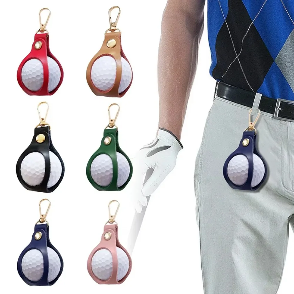 Portable Mini Golf Ball Protection Bag Outside Waist Hanging Keychain Colored Small Waist Bags Golf Accessories Bag Organizer
