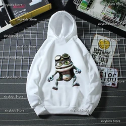 New Boyshoodie With Funny Crazy Frog Cartoon Print Children'S Hoodie Fashion Spring/Autumn Winter Long Sleeved Sportswear Jacket