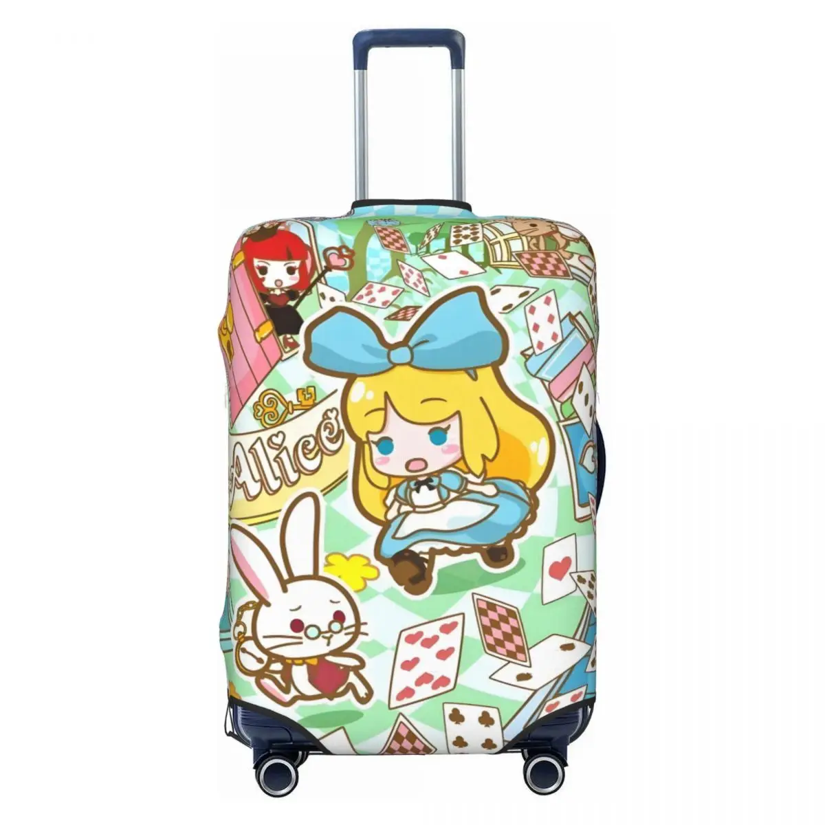 

Индивидуальный чехол для чемодана «Алиса в стране чудес» в классическом стиле, моющийся, с аниме-принтом, подходит для чемоданов 18-32 дюйма