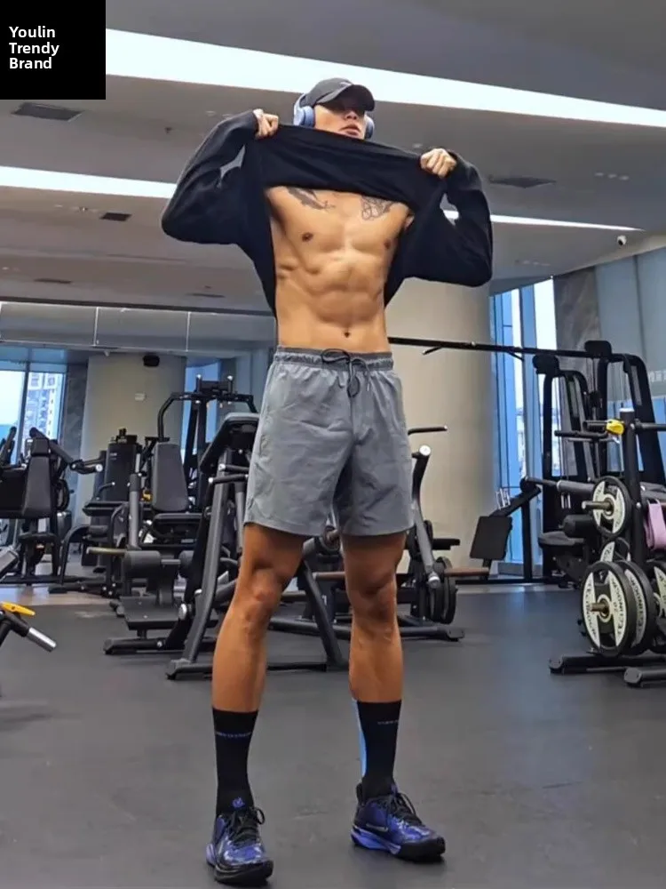 

American Sle Men's Fitn ort Pants Breathable Qui Dry Lightweight Summer Spor Loose Straight Leg Casual orts