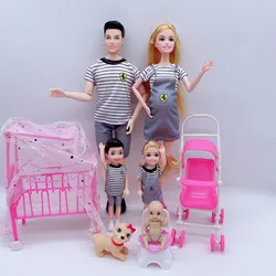 Fashion Cute Doll House Family Stroller Accessories For 11.5'' Pregnant Dolls with Baby Doll Birthday Christmas Gift Kid Toys