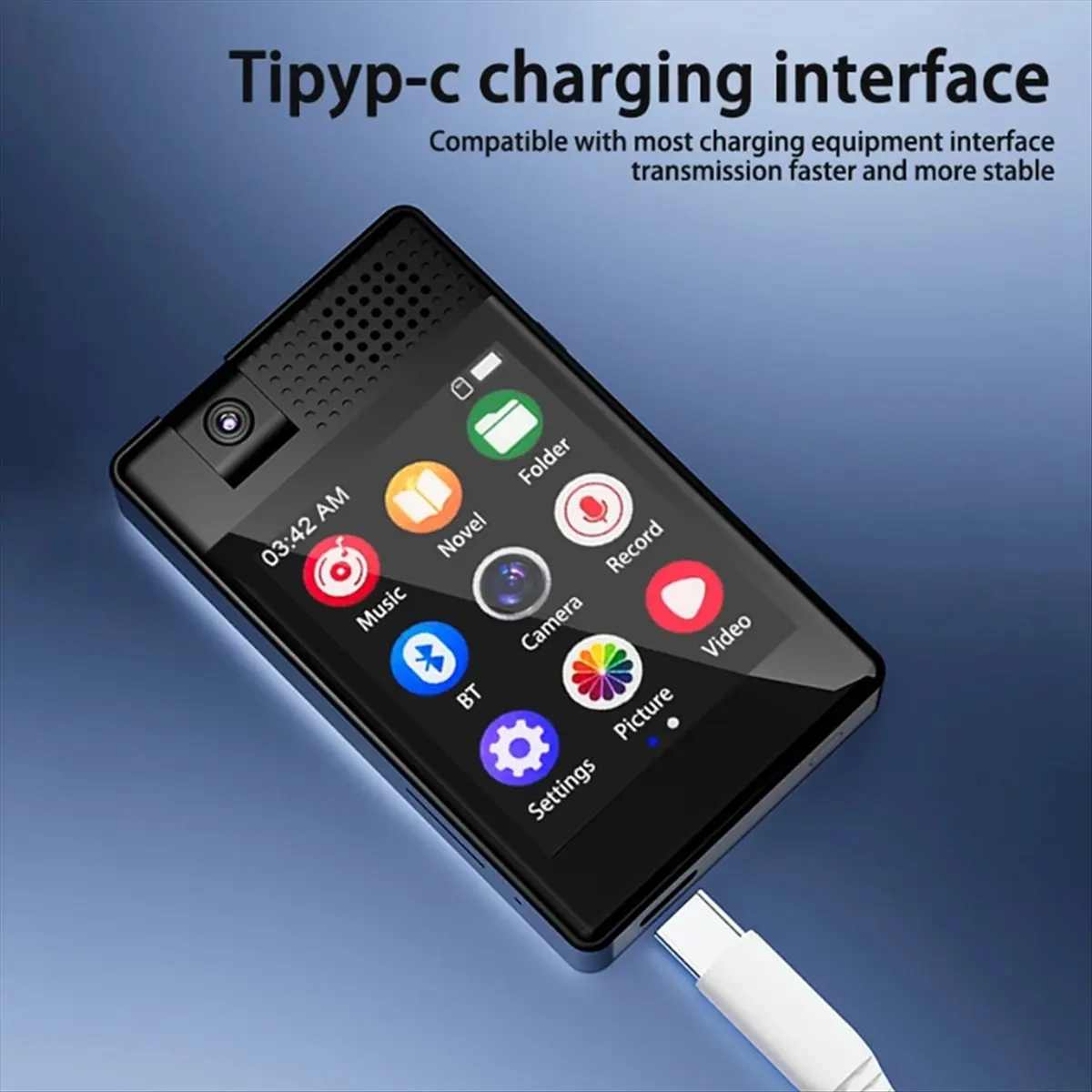 【BUY NOW】Bluetooth 5.3 MP3 Student Music Player Built-in Speaker Mp5 2.8-Inch Touch Screen HIFI Walkman with FM/E-Book/Pedometer