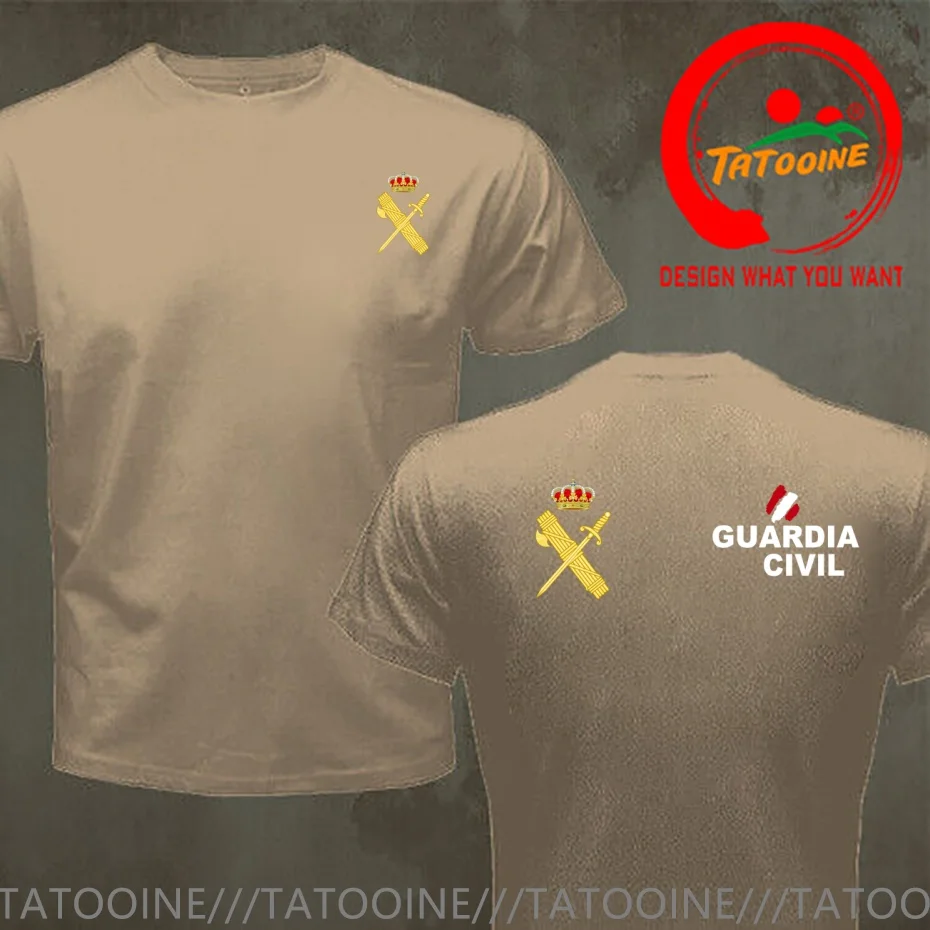 Spain Guardia Civil Espanola Emblem T Shirt Men Fashion Trendy Casual Clothing Stylish Tops Tee Shirt Leisure Tshirt
