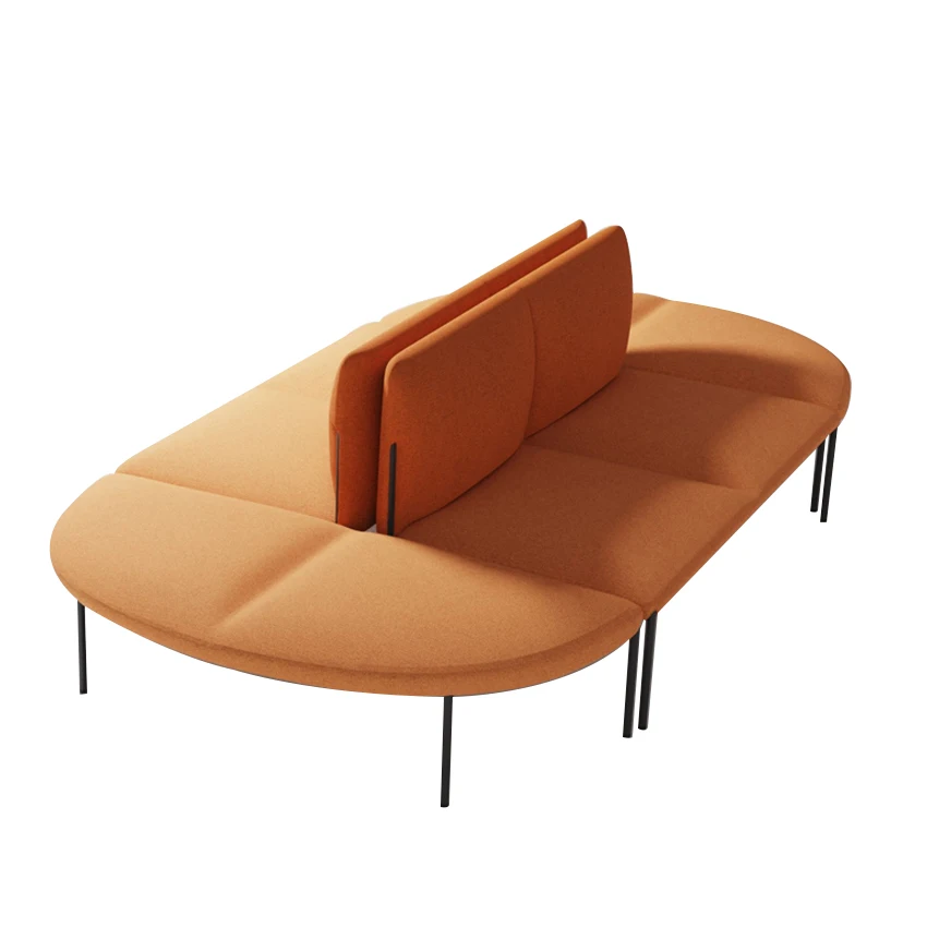 Design S Shaped L Shaped Deep Modern Sofa Set Sectional Lobby Sofa Furniture for Hotel Lobby Waiting Lounge Seating
