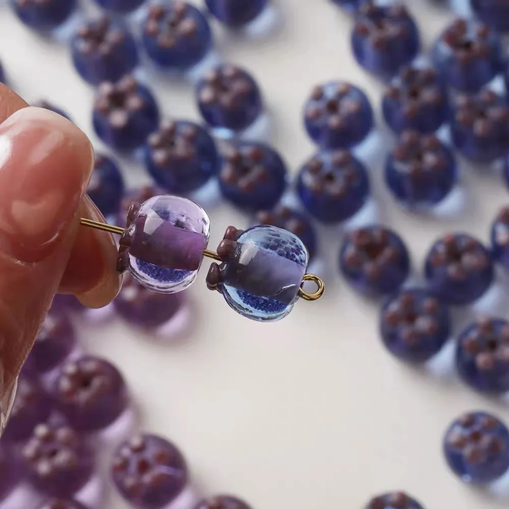 10mm 5 uds lindo arándano cuentas de Murano fruta cuentas de vidrio DIY fabricación de joyas