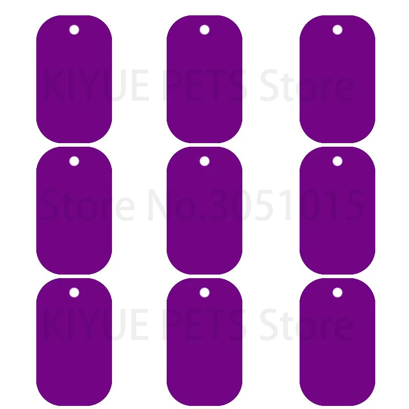 100 Stück Erkennungsmarken, Militär-Haustier-ID-Tags, Aluminium-Namensanhänger, leere Erkennungsmarken, personalisierte, individuelle Erkennungsmarke