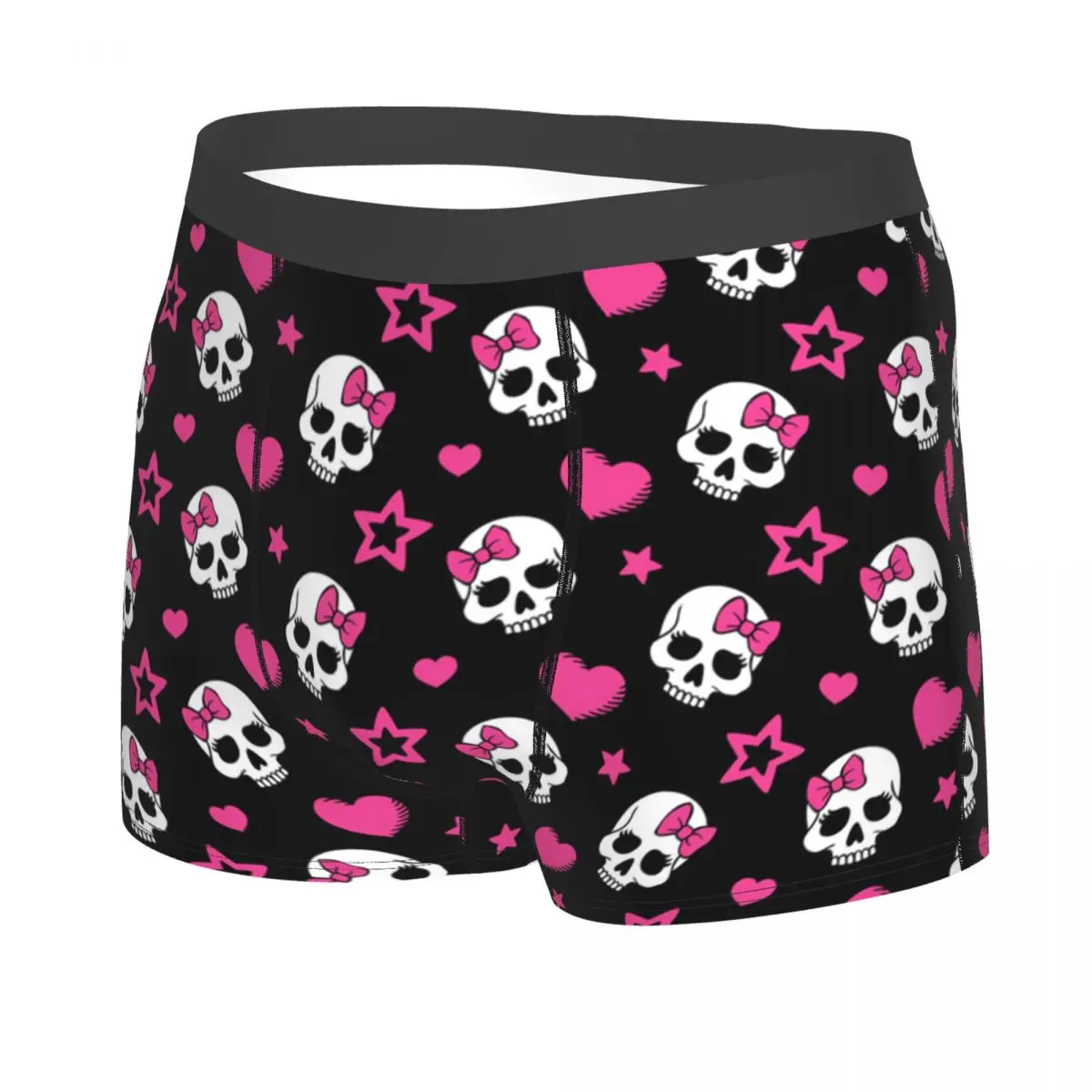 Custom Sexy Gothic Skeleton Death Skull Boxers Shorts Panties Men\'s Underpants Breathbale Briefs Underwear