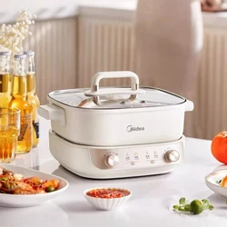 Midea 220V Split Double Flavour Electric Hotpot 5.5L Multifunctional Split Electric Cooker Sautéing Electric Frying Pan