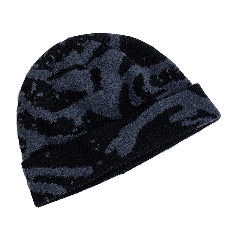 Neue Unisex Outdoor Skull Cap, modische geometrische Druckmuster, schicke Wintermützen im Seemannsstil für Herren und Damen, Herbst-Ski-Beanie-Mütze – Detail 12
