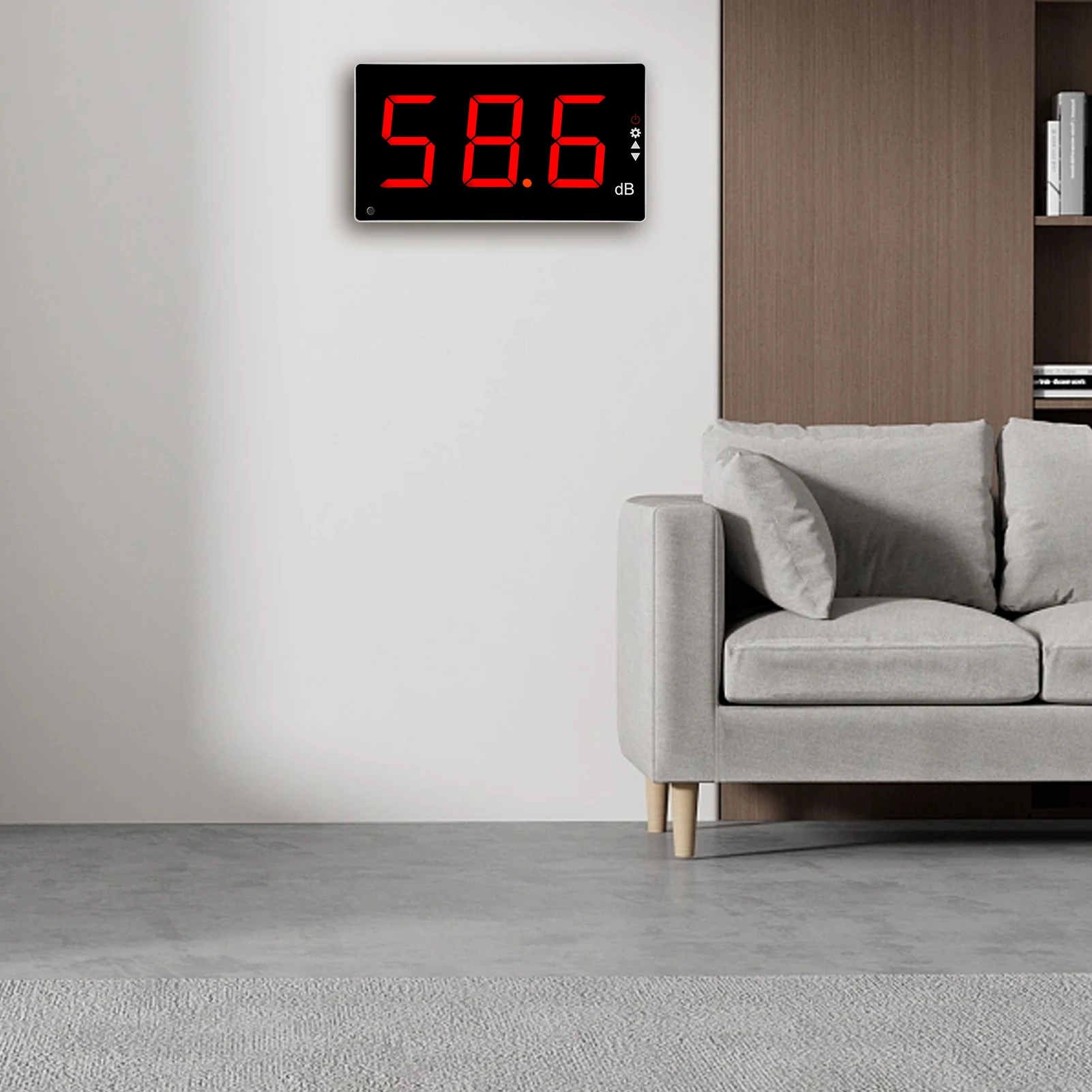 

Sound Level Meter with Large LCD Screen Wall Mounted Digital Sound Level Meter Digital Noise Meter Decibel Monitoring Tester