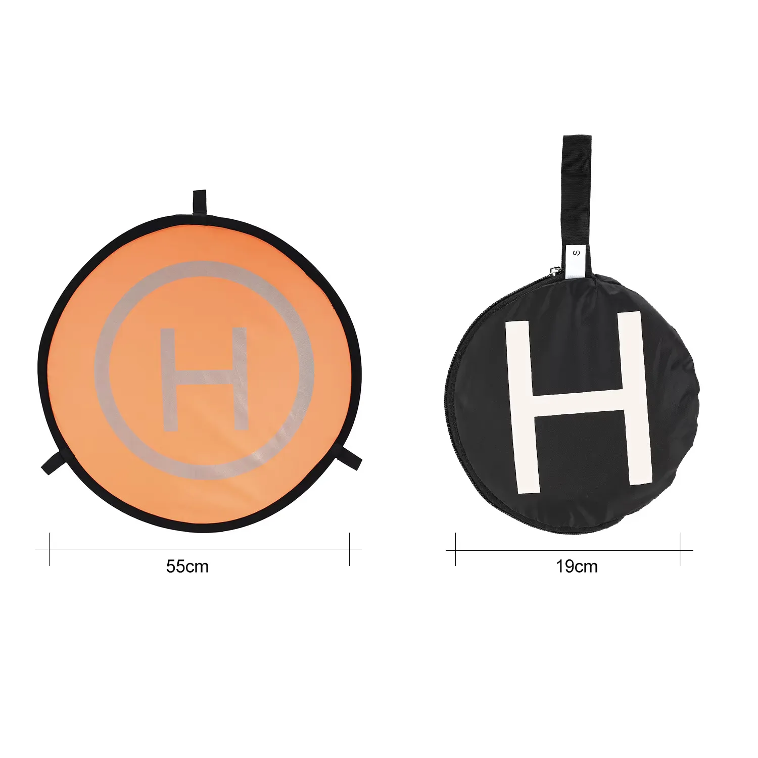 55cm 75cm Drone Universal Reflective Foldable Fast-fold Landing Pad Mat for RC DJl Mini 4 Pro Mavic Spark Quadcopter Parking