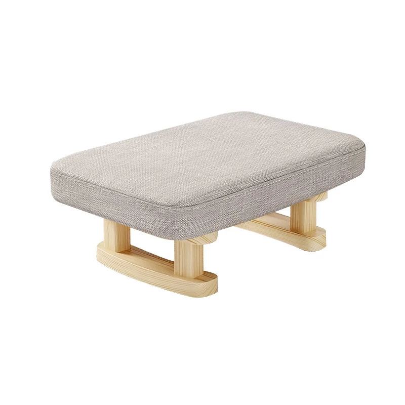 Creative Adult Sofa Stool Fashion Short Stool Solid Wood Square Stool Fabric Art Living Room Shoes Replacement Vintage Bench