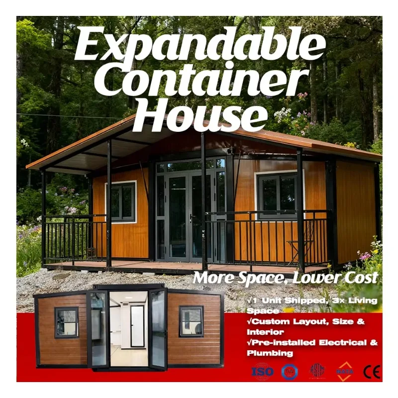 Customized Wholesale Expandable Container House Wholesaler China 20ft Expandable Container Modular House For Living Office And C