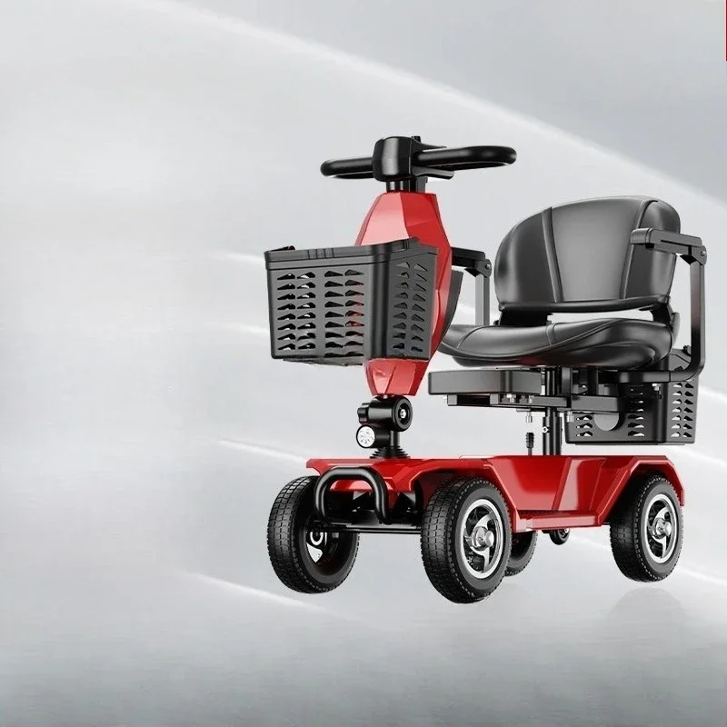 

Elderly scooter four-wheel electric disabled elderly four-wheel electric folding car safety moped