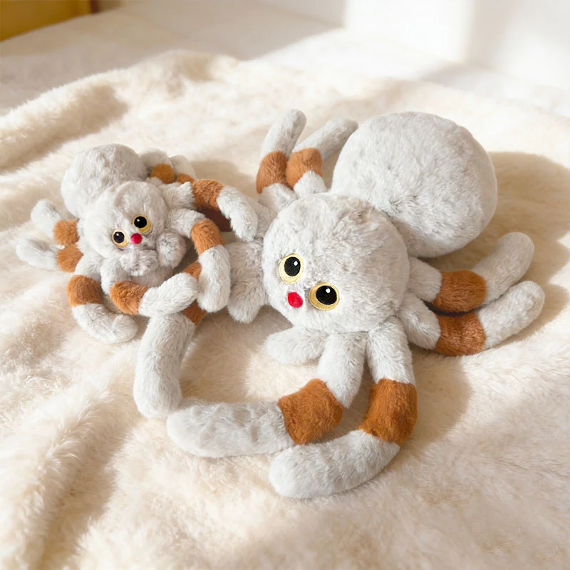 

Stuffed Animal Spider Plush Toy Red Nose Big Eyes Simulation Spider Doll Decoration Pillow Cushion Reptile Plush Toy
