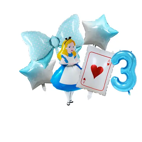 Prinsessa Folieballong Flicka Födelsedag Pokerkort Ace Of Hearts Alice Ballonger Underlandet Festdekorationstillbehör 10 best sales Alice i Underlandet dekorationer - №3