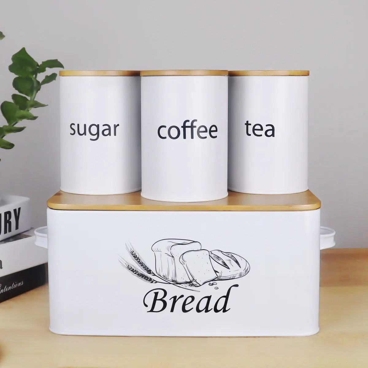 3pcs Kitchen Storage Canister Jar Sugar Tea Coffee Bottle Round Square Candy Biscuit Loose Leaf Tea Containers Box With Covers