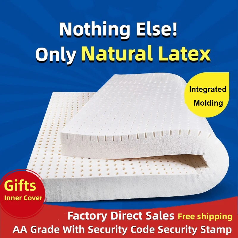 Top 100% Natural Latex Mattress High End Latex Source Liquid Foldable Slow Rebound Chinese Mats With Cotton Cover Customizable