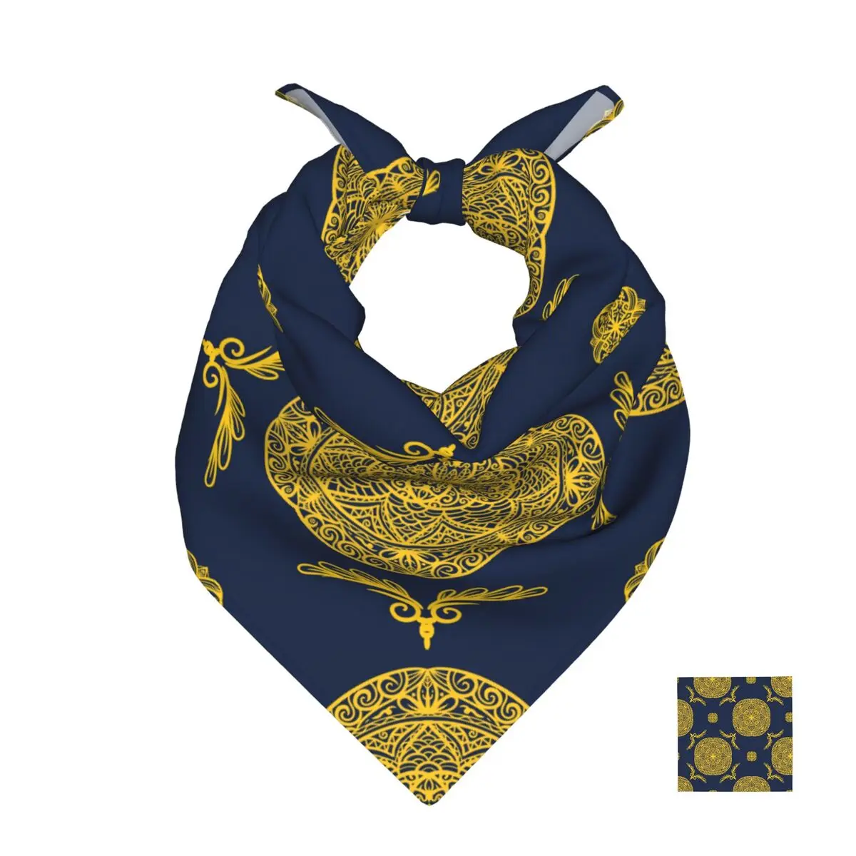 

50cm*50cm Mandala Vintage Scarf Head Hair Shawl Women Designer Scarfs Square Headband