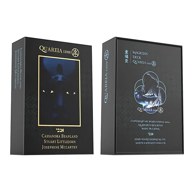 Genuine Quareia Oracle Cards, Star Diamond Card Set, Gold-stamped Board Game Cards Tarot Casual Party Collection Card