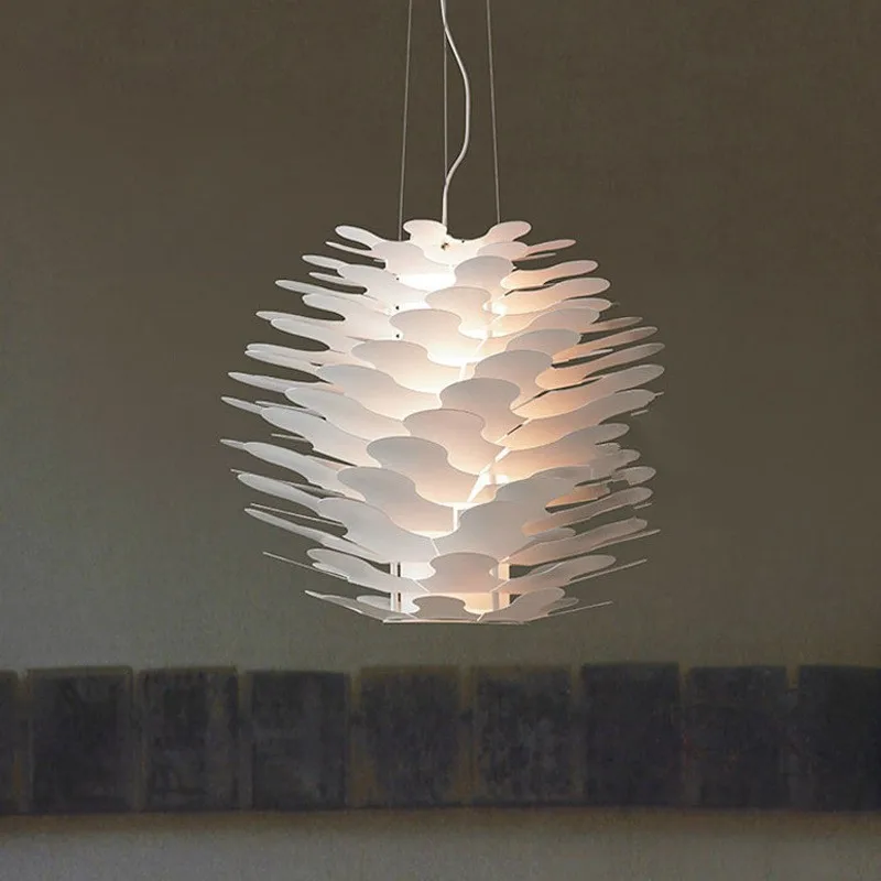 Nordic Modern Luxury Creative Pinecone Pendant Light for Living Room Office Front Desk Study Hall Bedroom Hanging Lamp Fixture