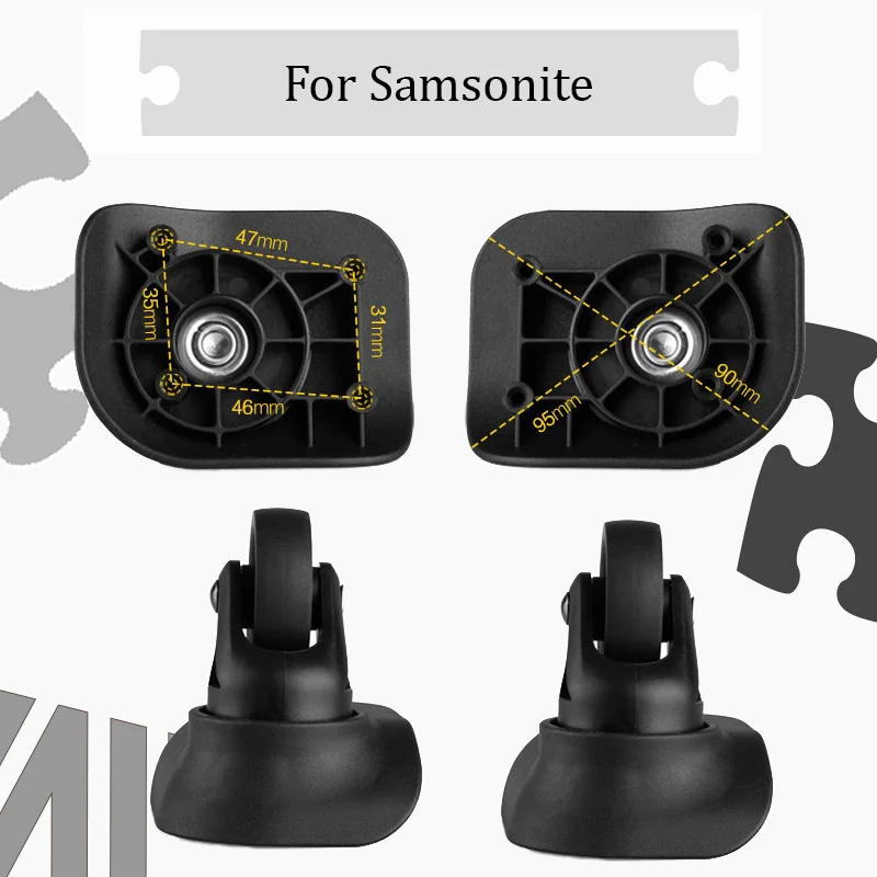 

For MENG TE JIAO LK-054 Wear-resistant Luggage Wheel Replacement Parts 360-degree Swivel Casters Travel Essentials