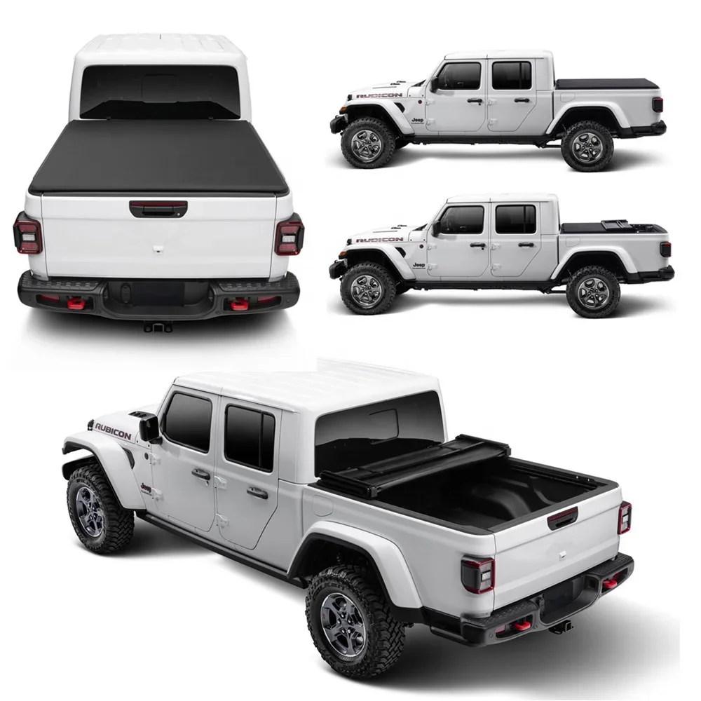 KSCAUTO Soft Tri Fold Truck Bed Tonneau Cover For Jeep Gladiator JT 5'