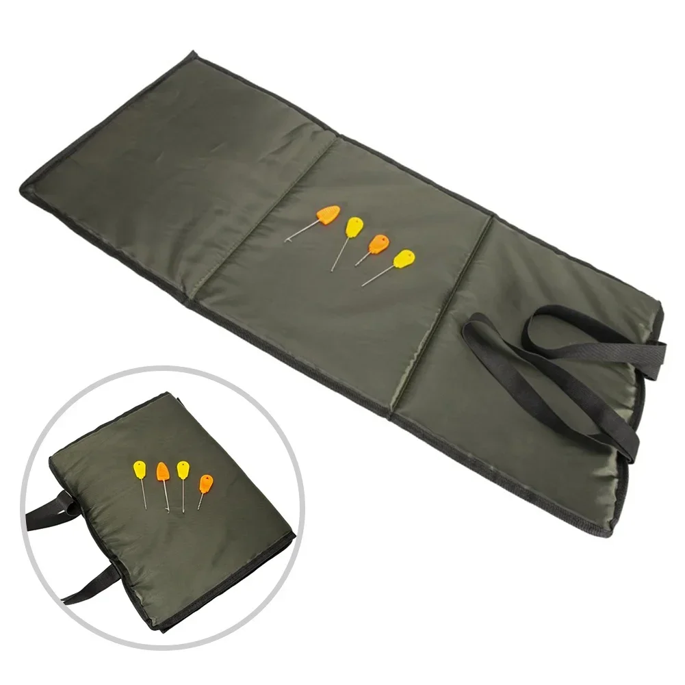 Foldable Fishing Unhooking Mat Carp Landing Mat+with Baiting Needle Padded Outdoor Fish Care Pad Fishing Accessories