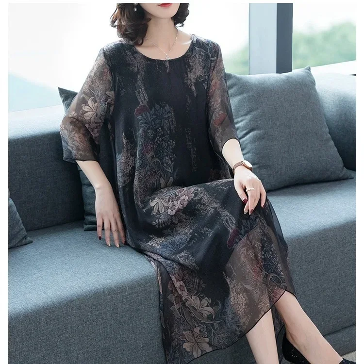 Korean Women Summer Long Chiffon Dress-AliExpress