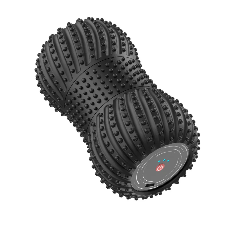 Electric Fascia Fitness Roller Peanut Ball Vibration Massage Shoulder Neck Waist Leg Muscles Relaxation Connect Bluetooth Music