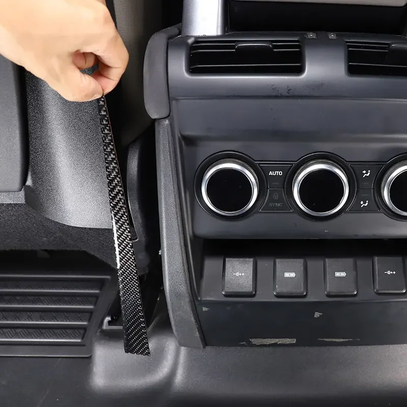 

For Land Rover Defender 110 130 22-24 Soft Carbon Fiber Car Rear Charging Port Both Sides Trim Sticker Interior Car Accessories