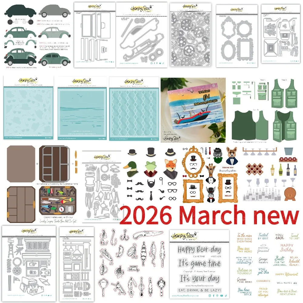 

2026 new fishing gear and ship Metal Cutting Dies For Diy Scrapbooking Crafts Maker Photo Album Template Handmade Decoration