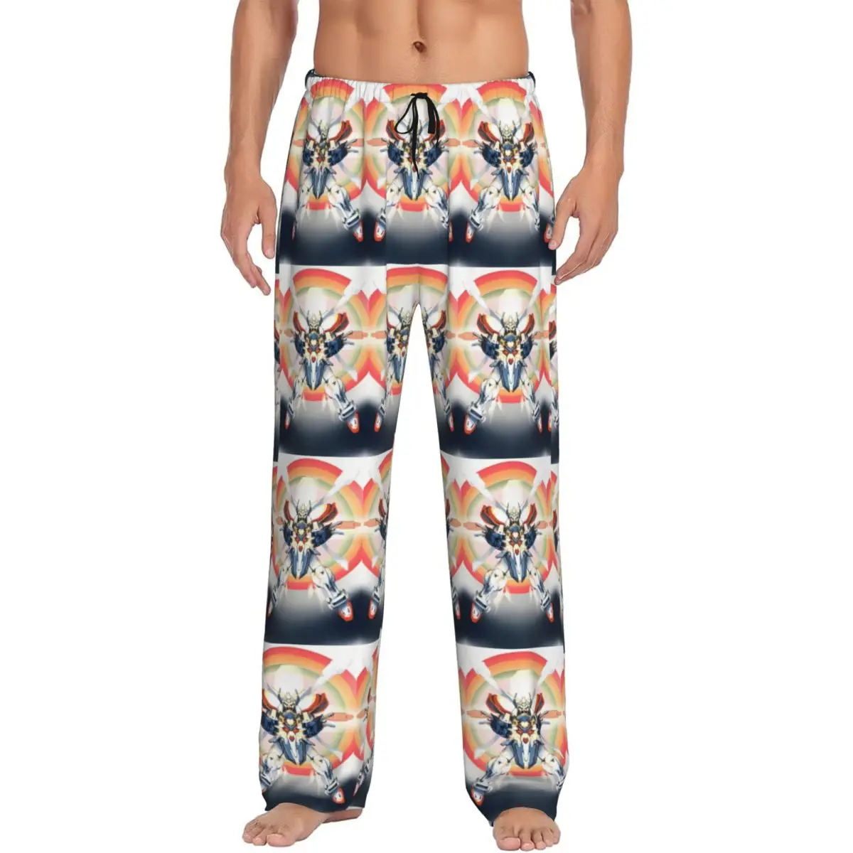 

Custom Gundames Mobiles Suit Comic Pajama Pants Men Sleepwear Lounge Sleep Bottoms Stretch with Pockets