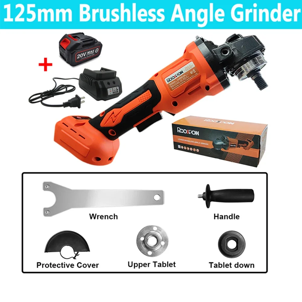 Brushless Cordless Rechargeable Angle Grinder 125mm For 18V Makita Battery DIY Power Tool Saw Blade Cutting Machine Polisher