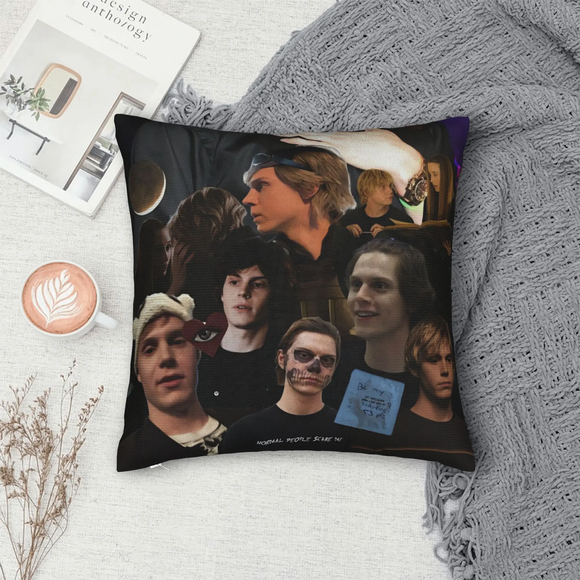 Moody Evan Peters Dark Stage Shot Pillow Case  Custom Pillow Cover Cute Funny Cushion Cover For Sofa Bedroom Home Decor