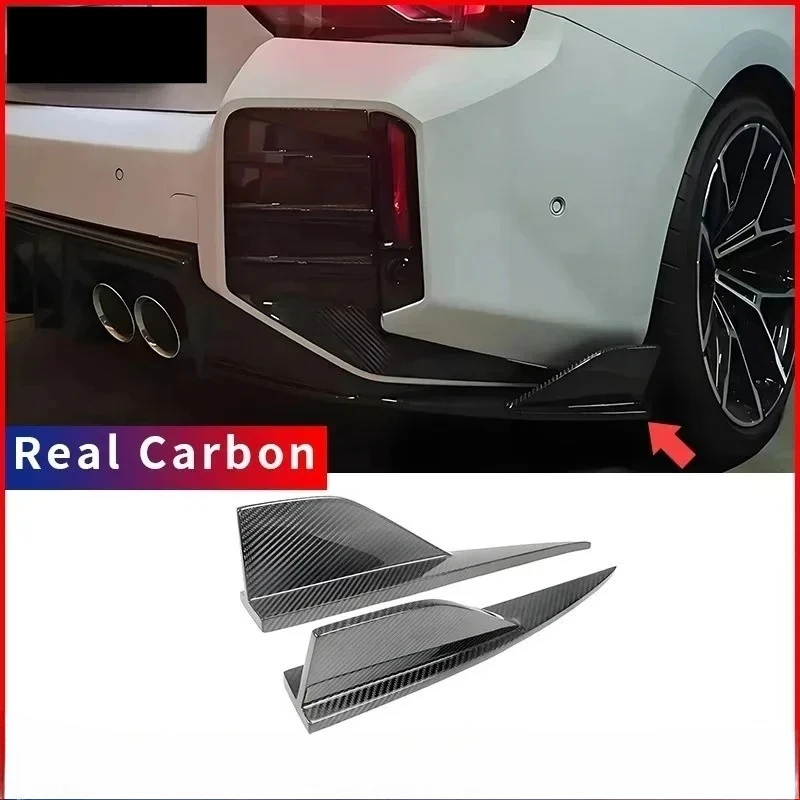 

For BMW M2 G87 Real Dry Carbon Fiber rear corner trim Corner 2 Series bumper spoiler side diffuser modification Body Kit 22-2025