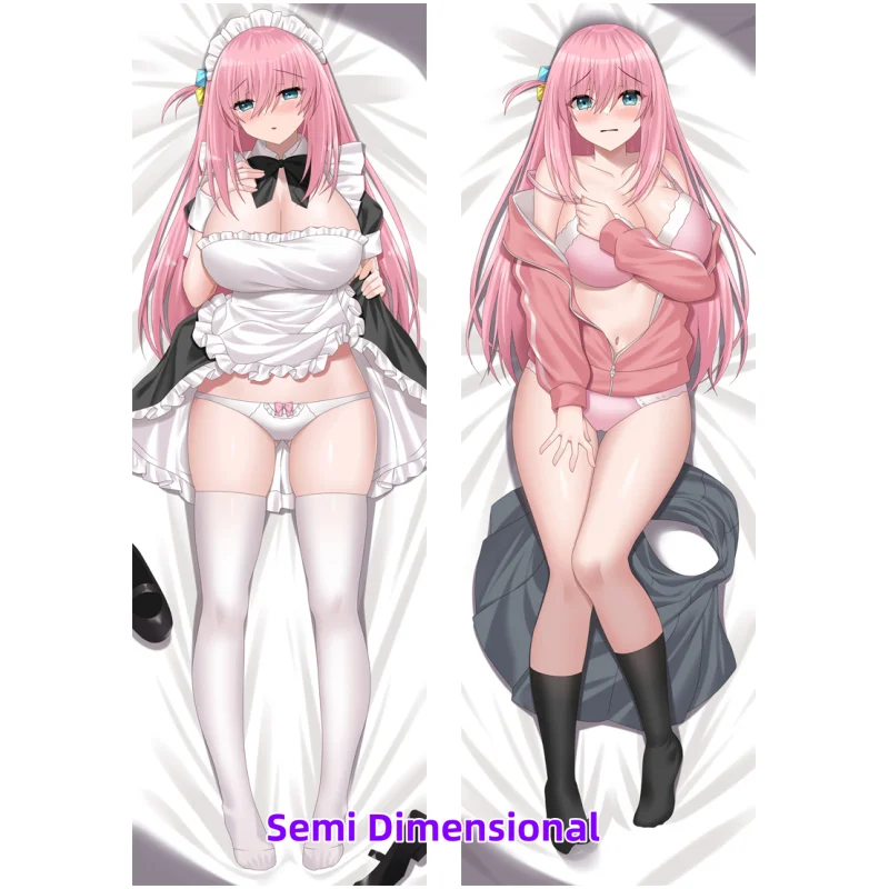 Dakimakura Anime Bocchi The Rock Bocchi Double-sided Print Of Life-size Body Pillowcase Gifts Can be Customized